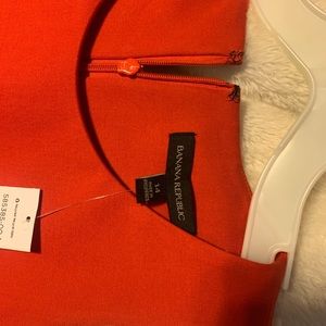 New Beautiful Red Banana Republic Dress with 2 splits in front